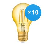 Mehrfachpackung 10x Osram Vintage 1906 LED E27 Birne Fadenlampe Gold 4W 410lm - 824  | Ersatz für 40W
