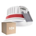 Mehrfachpackung 10x Ledvance LED  SPOT FIRE RATED Aluminium  8W 680lm 36D - 930 Warmweiß | Ausschnitt 68mm - IP65 - Höchste Farbwiedergabe -  Dimmbar
