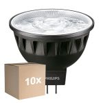 Mehrfachpackung 10x Philips Master Led-Spot GU5.3 MR16 6.7W 440lm 24D - 930 Warmweiß | Höchste Farbwiedergabe - Dimmbar - Ersatz Für 35W