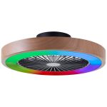 Brilliantline Ventilateur Plastique Métal Beige Noir 36W 4700lm - 830-865 CCT+RGB | 490mm - Télécommande Dimmable