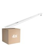 Lot 4x Réglette V2 LED T8 | Convient pour 1x 150cm Tube LED