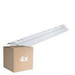 Lot 4x Réglette Réflecteur V2 LED T8 | Convient pour 2x 120cm Tube LED