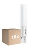 Lot 10x Philips CorePro PL-S LED 3.5W - 830 Blanc Chaud | 2 Broches - Remplacement 7W