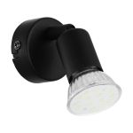 Eglo Applique Murale Buzz-LED Échantillon Noir 2.8W 250lm - 830 Blanc Chaud | IP20 - Incl. 1x GU10