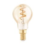Eglo LED Boule E14 Filament Ambre 4W 145lm - 820  | Dimmable - Remplacement 15W