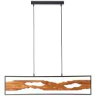 Brilliant Chaumont Suspension Luminaire Aluminium Métal Bois Noir 18W 2300lm - 830 Blanc Chaud