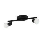 Eglo Plafonnier Buzz-LED Échantillon Noir 2x2.8W 2x250lm - 830 Blanc Chaud | IP20 - Incl. 2x GU10