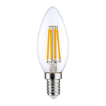 LED E14 Bougie Filament Claire 4.5W 470lm - 827 | Remplacement 40W