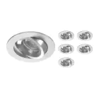 Lot 6x Encastré Spot Drome MR16 inclinable Aluminium | Diamètre 69mm - GU10 Culot